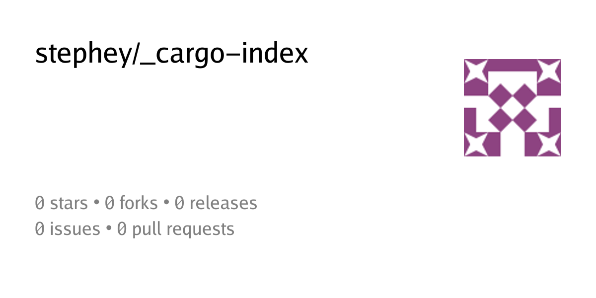 stephey/_cargo-index - SourceTube: Version control for the omg.lol ...